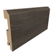 Плинтус плоский Эко-шпон 75х16х2070 серый кедр 